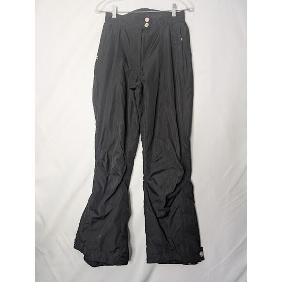 NORDICA Ski Pants Women's Snow Rain Lightweight Black Ankle Zip Snap Size 6 NWOT - Picture 1 of 11
